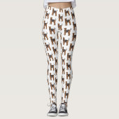 Afbeelding van de cartoon van Airedale doodsbange  Leggings (Voorkant)