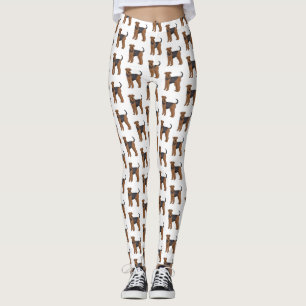 Afbeelding van de cartoon van Airedale doodsbange  Leggings