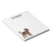 Afbeelding van de cartoon van Airedale doodsbange  Notitieblok (Schuin)