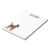 Afbeelding van de cartoon van Airedale doodsbange  Notitieblok (Linkerzijde)