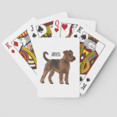 Afbeelding van de cartoon van Airedale doodsbange  Pokerkaarten (Achterkant)