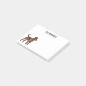 Afbeelding van de cartoon van Airedale doodsbange Post-it® Notes (Schuin)