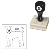 Afbeelding van de cartoon van Airedale doodsbange  Rubberstempel (Gestempeld)