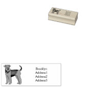 Afbeelding van de cartoon van Airedale doodsbange Rubberstempel (Gestempeld)