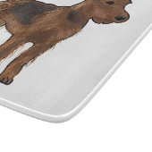 Afbeelding van de cartoon van Airedale doodsbange  Snijplank (Hoek)