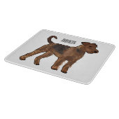 Afbeelding van de cartoon van Airedale doodsbange  Snijplank (Hoek)