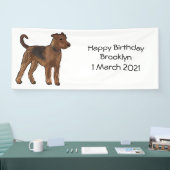 Afbeelding van de cartoon van Airedale doodsbange Spandoek (Beurs)