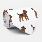 Afbeelding van de cartoon van Airedale doodsbange  Stropdas (Opgerold)