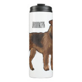 Afbeelding van de cartoon van Airedale doodsbange  Thermosbeker (Voorkant)