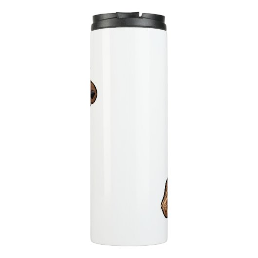 Afbeelding van de cartoon van Airedale doodsbange  Thermosbeker (Achterkant)