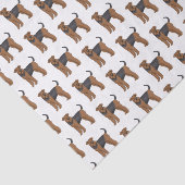 Afbeelding van de cartoon van Airedale doodsbange  Tissuepapier (Detail)