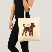 Afbeelding van de cartoon van Airedale doodsbange Tote Bag (Voorkant (product))