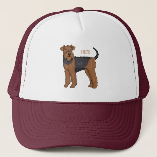 Afbeelding van de cartoon van Airedale doodsbange Trucker Pet (Voorkant)