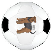 Afbeelding van de cartoon van Airedale doodsbange Voetbal (Gedraaid)