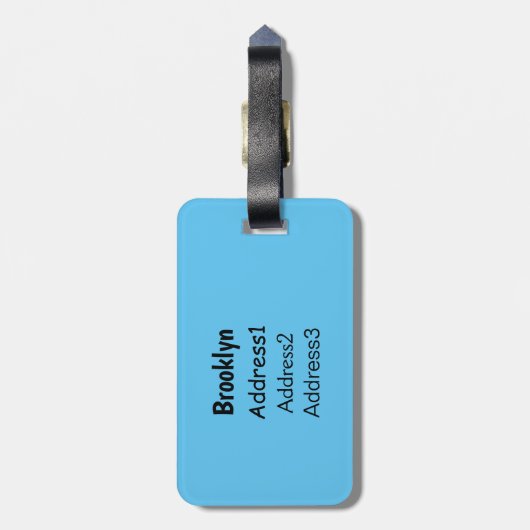 Afbeelding van de cartoon van Alligator garfish Bagagelabel (Achterkant verticaal)