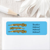 Afbeelding van de cartoon van Alligator garfish Etiket (Insitu)