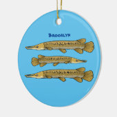 Afbeelding van de cartoon van Alligator garfish Keramisch Ornament (Links)