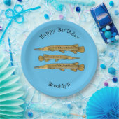 Afbeelding van de cartoon van Alligator garfish Papieren Bordje (Feest)