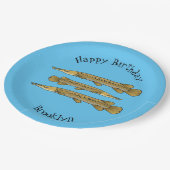 Afbeelding van de cartoon van Alligator garfish Papieren Bordje (Gekanteld)