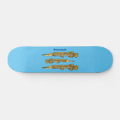 Afbeelding van de cartoon van Alligator garfish Persoonlijk Skateboard (Horizontaal)