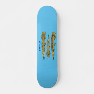Afbeelding van de cartoon van Alligator garfish Persoonlijk Skateboard
