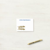 Afbeelding van de cartoon van Alligator garfish Post-it® Notes (Op bureau)
