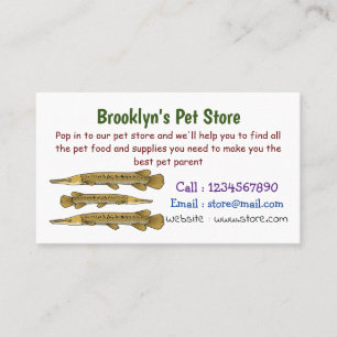 Afbeelding van de cartoon van Alligator garfish Visitekaartje