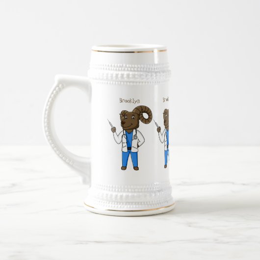 Afbeelding van de cartoon van Bighorn-schaap Bierpul (Links)
