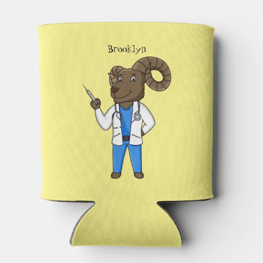 Afbeelding van de cartoon van Bighorn-schaap Blikjeskoeler (Achterkant)