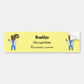 Afbeelding van de cartoon van Bighorn-schaap Bumpersticker (Voorkant)