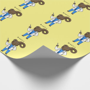 Afbeelding van de cartoon van Bighorn-schaap Cadeaupapier