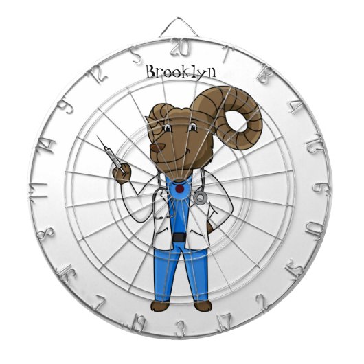Afbeelding van de cartoon van Bighorn-schaap Dartbord (Voorkant)