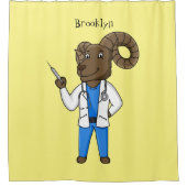 Afbeelding van de cartoon van Bighorn-schaap Douchegordijn (Voorkant)