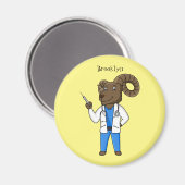 Afbeelding van de cartoon van Bighorn-schaap Magneet (Voorkant / Achterkant)