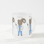 Afbeelding van de cartoon van Bighorn-schaap Matglas Koffiemok (Voorkant rechts)