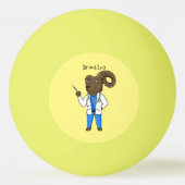 Afbeelding van de cartoon van Bighorn-schaap Pingpongbal (Achterkant)