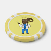 Afbeelding van de cartoon van Bighorn-schaap Poker Chips (Enkel)