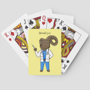 Afbeelding van de cartoon van Bighorn-schaap Pokerkaarten