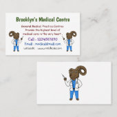 Afbeelding van de cartoon van Bighorn-schaap Visitekaartje (Voorkant / Achterkant)