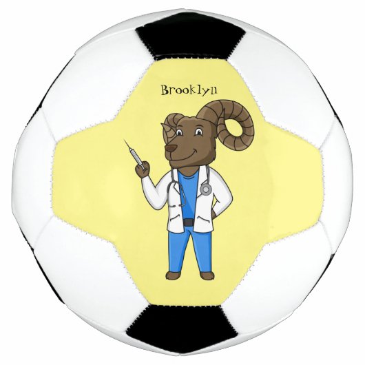 Afbeelding van de cartoon van Bighorn-schaap Voetbal (Voorkant)