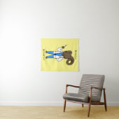 Afbeelding van de cartoon van Bighorn-schaap Wandkleed (In Situ (horizontaal))