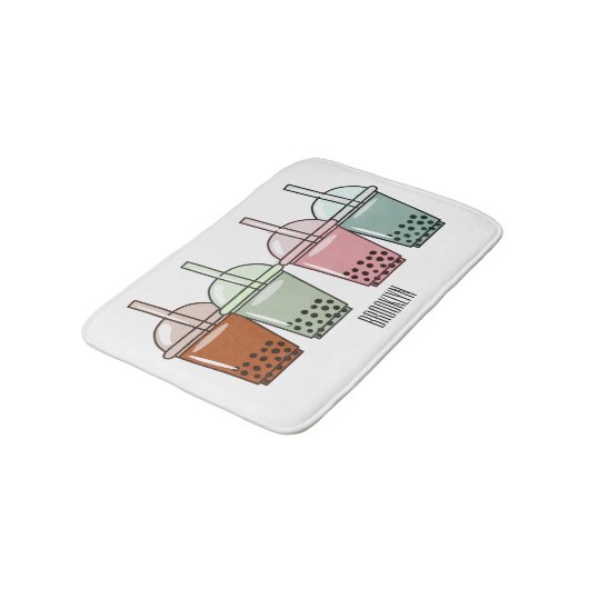 Afbeelding van de cartoon van bubbelthee badmat (Gekanteld)