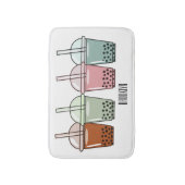 Afbeelding van de cartoon van bubbelthee badmat (Voorkant Verticaal)