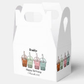 Afbeelding van de cartoon van bubbelthee bedankdoosjes (Geopend)