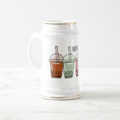 Afbeelding van de cartoon van bubbelthee bierpul (Voorkant links)