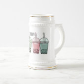 Afbeelding van de cartoon van bubbelthee bierpul (Voorkant rechts)