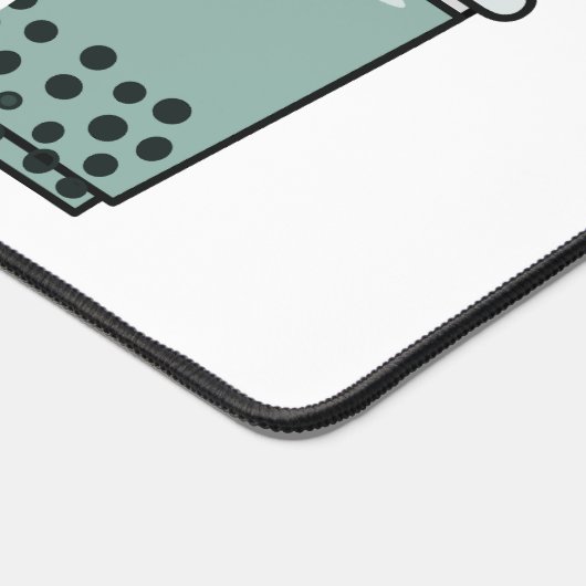 Afbeelding van de cartoon van bubbelthee bureaumat (Hoek)