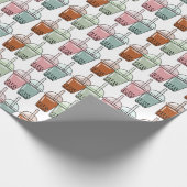 Afbeelding van de cartoon van bubbelthee cadeaupapier (Hoek)