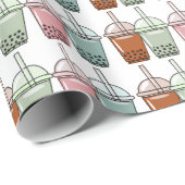 Afbeelding van de cartoon van bubbelthee cadeaupapier (Rol Hoek)