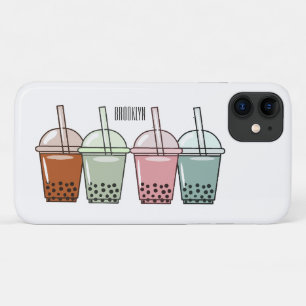 Afbeelding van de cartoon van bubbelthee Case-Mate iPhone case